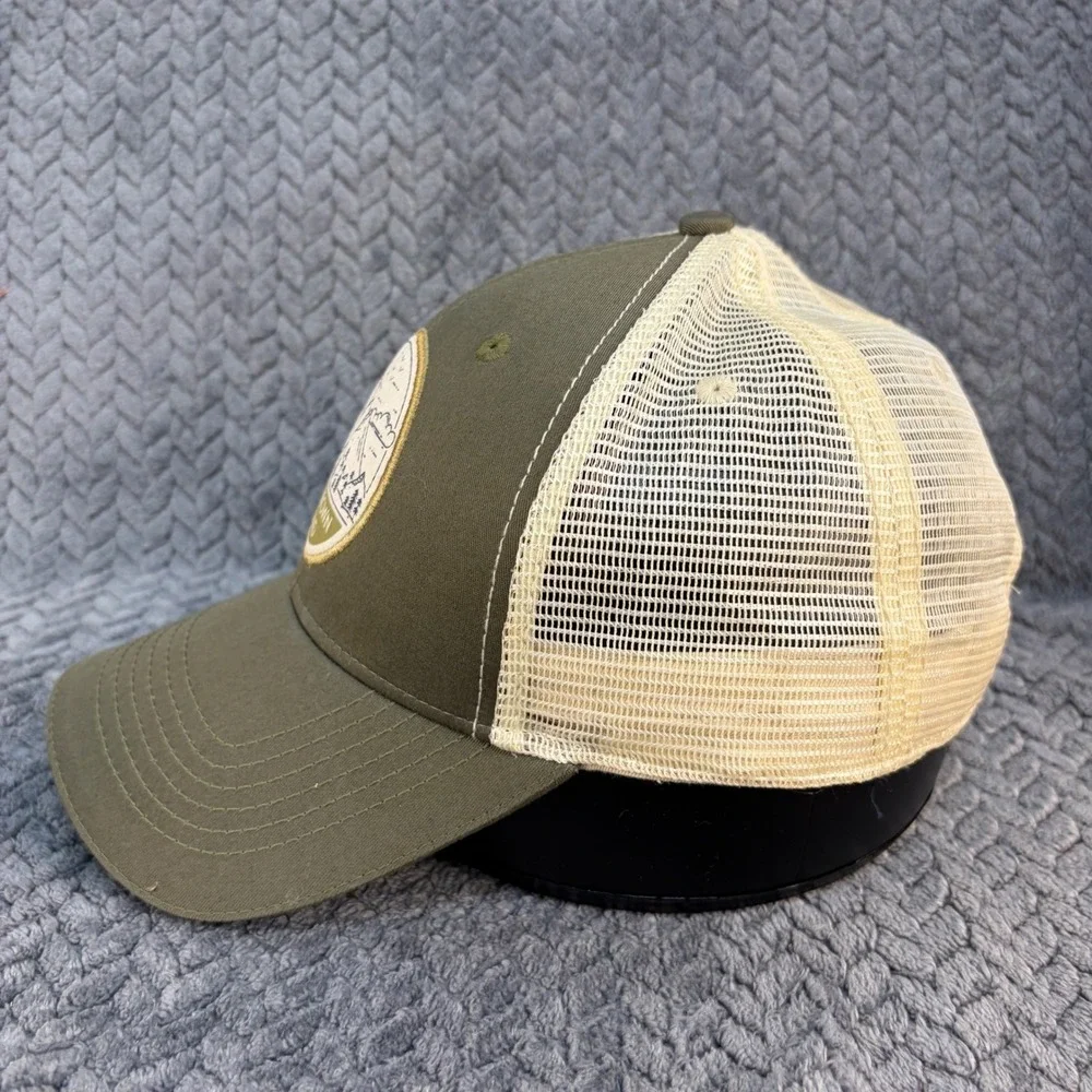Zac Brown Band Trucker Hat Olive Green Cream Mountain Patch Snapback Cap